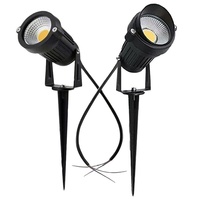 Projecteur LED à piquet pour jardin et sol, indice de protection IP65, lumière blanc chaud 3000K, 5W, construction en aluminium, compatible 110V/220V