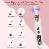 Nouvelle perceuse à ongles électrique, mini polisseuse de manucure, stylo perceuse à ongles portable USB, machine à polir les ongles de salon, puissance 2W, 3.7V