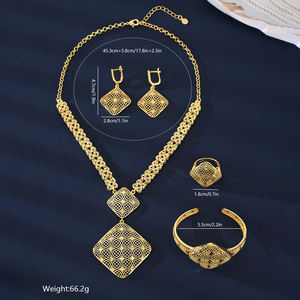 मीजी गहने मूल फैशन ब्राजीलियन दुबाई शादी के गहने 18k सोने की प्लेटेड ज्वेलरी सेट - Product Image 4