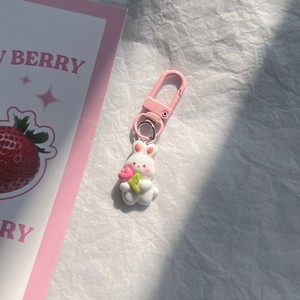 Llaveros calientes lindo llavero de resina flor rábano colgante tulipán llavero para niñas niños mejor amigo regalo mochila llavero - Product Image 1