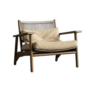 Fauteuil d'extérieur <span class=keywords><strong>en</strong></span> <span class=keywords><strong>bois</strong></span> massif de luxe léger, style Wabi-Sabi, pour balcon, avec <span class=keywords><strong>table</strong></span> <span class=keywords><strong>basse</strong></span> combinée, chaise de loisirs d'angle pour gîte - Product Image 5