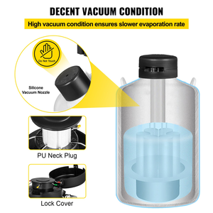 Tanque de Nitrógeno Líquido, Contenedor de Nitrógeno Líquido para Inseminación Artificial, 30 Litros para Programa de Huevos y Esperma - Product Image 3