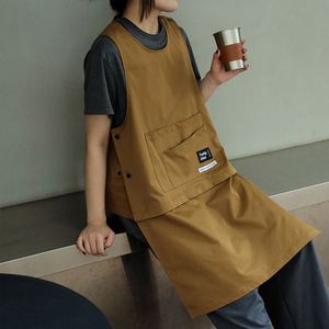 Pocket Design Quick-Release Buckle Unisex Sleeveless Women Men Smock Uniform Detachable Cobbler <b>Apron</b> - Product Image 3
