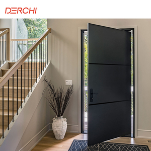 Derchi thiết kế đơn giản nhà an ninh nhập cửa nhôm đôi lá cửa căn hộ <span class=keywords><strong>s</strong></span>ắt pháp an ninh cửa trước - Product Image 4