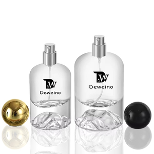 30ML 50ML 100 ML Botella de perfume Botella redonda transparente de vidrio de perfume Base volcánica Botella de perfume única Vidrio con cubierta redonda - Product Image 4