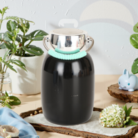 Termos Stainless Steel kecil, botol air praktis untuk penggunaan sehari-hari dengan pegangan