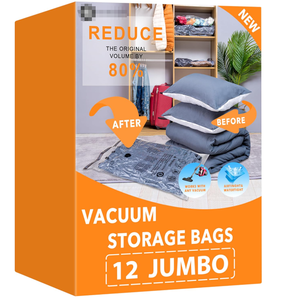 Sacs de <span class=keywords><strong>rangement</strong></span> <span class=keywords><strong>sous</strong></span> <span class=keywords><strong>vide</strong></span>, taille jumbo, réutilisables, hermétiques, anti-poussière, compression pour couettes, édredons, <span class=keywords><strong>rangement</strong></span> de literie avec pompe manuelle - Product Image 1