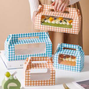 Contenedor de Alimentos Rectangular Desechable de Plástico PET <span class=keywords><strong>Sensu</strong></span> para Té de la Tarde y Pastel con Asa, Logotipo Personalizado Impreso en Offset - Product Image 4