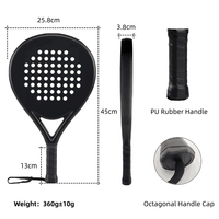 Logo personnalisé Paddle Padel Raquette de tennis Diamant/Larme/Forme ronde en fibre de verre 3K/12K/18K/Fibre de carbone avec filet en nylon