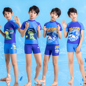 Ensemble de maillots de bain deux pièces pour enfants de 6 à 8 ans, Anti-UV, séchage rapide, style dessin animé coréen, natation et sports nautiques - Product Image 2