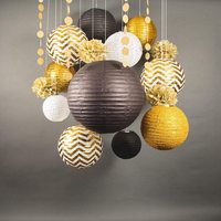 Ensemble de décoration pour fête du Nouvel An, couleur unie, impression personnalisée, lanterne en papier traditionnelle, marque HKH, Fujian, Chine