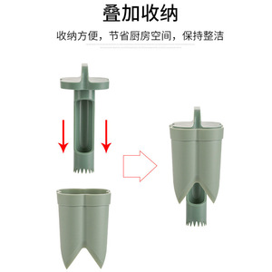 Herramienta para quitar semillas de cocina, 11,3 cm, PP, multifunción, para quitar el núcleo de chiles y pimientos - Product Image 5