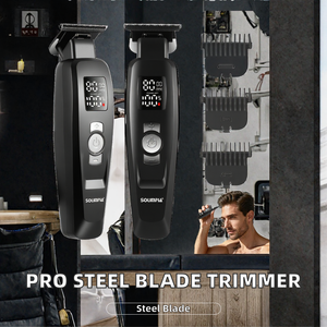 Cortadora de Pelo Profesional Portátil de Acero Inoxidable de Alta Calidad para Salón, con Pantalla LCD, Eléctrica, para Recortar Barba, Uso Doméstico - Product Image 2