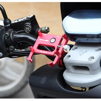 Soporte de Teléfono Antigravedad de Aluminio CNC con Rotación 360° para Manillar de Bicicleta, Abrazadera de 31.8mm, para Smartphones de 3.5-6.2'', con Bloqueo de 4 Garras