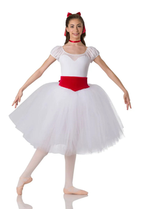 <span class=keywords><strong>Costume</strong></span> da balletto di fabbrica per Performance di scena Multi strati gonna da ballo in Tricot morbida con cintura rossa sulla vita posteriore per bambini - Product Image 2