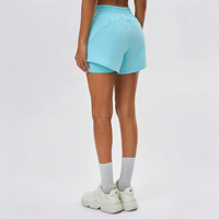 Shorts de yoga pour femmes GH Custom Logo, séchage rapide, anti-transpiration, respirants, 2-en-1, cordon de serrage, taille haute, pour le sport et le yoga