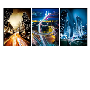 Set di 3 <span class=keywords><strong>Quadri</strong></span> su Tela Astratti <span class=keywords><strong>Moderni</strong></span>, Dipinto Triptico per Decorazione di Hall di Hotel e Arredamento Interno - Product Image 4