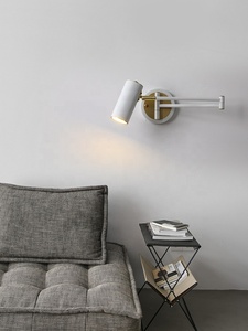 <span class=keywords><strong>Lampada</strong></span> da <span class=keywords><strong>Parete</strong></span> Orientabile con <span class=keywords><strong>Braccio</strong></span> Girevole, Applique da <span class=keywords><strong>Parete</strong></span> Regolabile per Comodino, <span class=keywords><strong>Lampada</strong></span> Telescopica Rotante Pieghevole in Metallo Stile Americano - Product Image 6