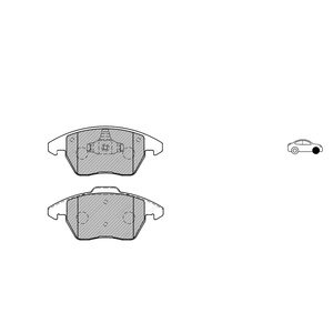 DYNAS pastiglie freno anteriore Set PF1163 per Peugeot 3008 e 308 - Product Image 1