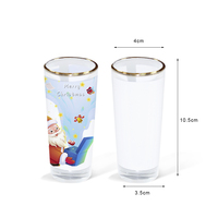 Verre à shot 3oz vierge avec bord doré pour sublimation, pour Tequila, Whisky, Mariage, Bar, Élégant, Vente en gros Topjlh
