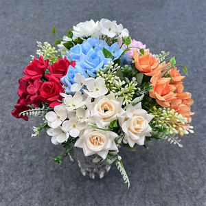 باقة زهور هدرانج صغيرة مزخرفة 5 فروع أشجار زهور اصطناعية صغيرة لحفلات الزفاف - Product Image 2