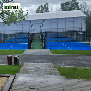 Proveedor de centro deportivo de club de alta calidad, techo de remo personalizado para interiores y exteriores, pista de tenis de Pádel clásica panorámica con tienda - Product Image 6