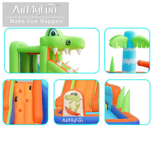 Cầu trượt hơi kết hợp nhà phao nhảy AirMyFun, có hai đường trượt nước - Product Image 5