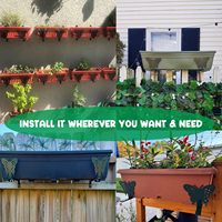Supports de jardinière de fenêtre, crochets de boîte à fleurs à montage mural robuste réglables avec papillon, adaptés à la pergola de garde-corps de pont