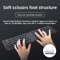 Keyboard Sentuh Kapasitif Lipat Dua Mini Baru 2026 Nirkabel untuk Ponsel Tablet Ringan Portabel Universal