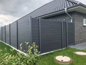 WPC Composite Full Privacy Puerta única Puerta para peatones Paneles compuestos de plástico de madera sostenible Tableros WPC Puertas Patio usado - Product Image 3