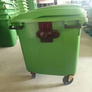 Outdoor Dust <b>Bin</b> 1100L <b>Square</b> HDPE Thickened Wheeled Large Plastic Trash Can For Outdoor Use - Product Image 2
