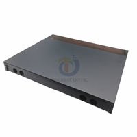Panel de conexión de distribución de fibra de montaje en rack, carcasa deslizante FDU 1U, 4 ranuras, bandeja de fibra de casete LGX ODF Modular descargada
