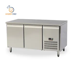 Professional Supplier S/S 304 or 201 Table Refrigerator Top Undercounter Commercial 2 3 4 Doors Workbench Refrigerator Price