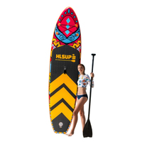 Planche de SUP gonflable unisexe en PVC et matériau brossé, 350-380 cm, étendue et élargie