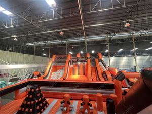 Thiết kế mới trượt lớn nhà bị trả lại thương mại Inflatable công viên chủ đề Rides với trò chơi thể thao khóa học trở ngại - Product Image 3