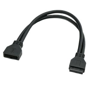 Cable de extensión USB 3.0 de 20 pines para placa base, de 19 a 20 pines, macho a hembra, cable de datos de expansión para panel de chasis - Product Image 3