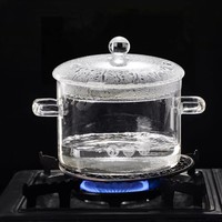 Olla de Cocina de Vidrio Grueso Resistente al Calor, Apta para Lavavajillas, de Gran Capacidad, Moderna y Económica, con Doble Asa y Tapa