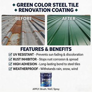 Bunkerway BKW F1 Special <b>Paint</b> for Color Steel Tile Renovation Liquid <b>Coating</b> Rust-removing Anti-corrosion Anti-rust Water-based - Product Image 5