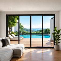 Fenêtre coulissante large en aluminium avec moustiquaire sur mesure pour balcon et terrasse, fenêtres coulissantes modernes en verre pour maison et villa