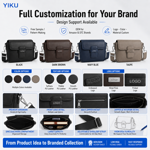 Bolso <span class=keywords><strong>Bandolera</strong></span> YIKU <span class=keywords><strong>con</strong></span> <span class=keywords><strong>Solapa</strong></span>, 100 Unidades MOQ, Logotipo Personalizado OEM ODM, Cuero PU o Genuino Disponible, Directo de Fábrica, Bolso de Hombro para <span class=keywords><strong>Hombre</strong></span> - Product Image 3