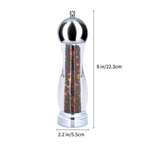 Molinillo Manual <span class=keywords><strong>de</strong></span> Pimienta y <span class=keywords><strong>Sal</strong></span>, Molinillo <span class=keywords><strong>de</strong></span> Especias, Grosor Ajustable, Recargable, Duradero para Uso en Cocina y Restaurante - Product Image 6