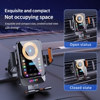 Support de téléphone portable pour voiture en aluminium anti-corrosion avec chargeur sans fil 15W, capteur de gravité, utilisation sur tableau de bord CN