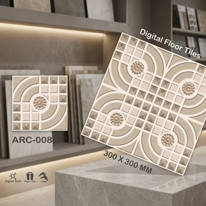 Carreaux de sol en céramique numérique givrée 30x30cm, effet gaufré, design texturé en porcelaine de qualité supérieure - Product Image 4