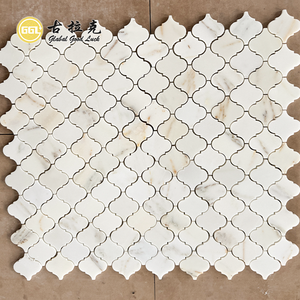 Mosaico de Mármol Calacatta Ámbar con Diseño de Linterna para Decoración de Paredes y Pisos de Hoteles y Villas, Revestimiento para TV - Product Image 5