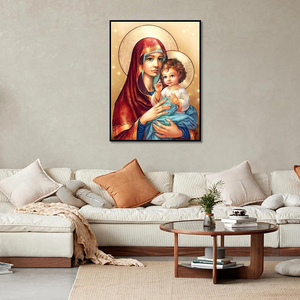 Kit de peinture diamant 5d pour débutants DIY Diamond Dot Painting Virgin Mary and Baby Jesus Diamond Painting - Product Image 2
