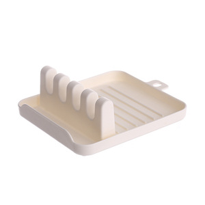 Single-Tier đa chức năng hộ gia đình nhựa nhà bếp lưu trữ giá tiêm Scoop Pad chủ muỗng lưu trữ Kệ Nồi Bìa - Product Image 5
