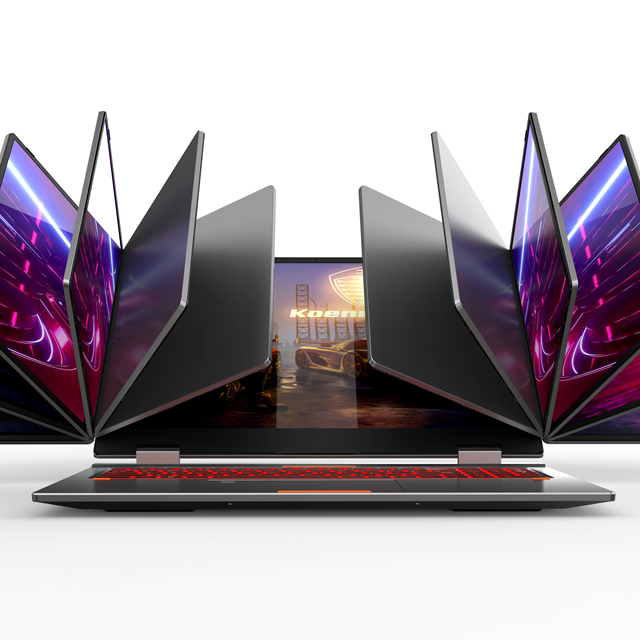3 Screen New Arrive 16"+10.5"+10.5" Laptops Computer Brand New Intel Core I7 1260P Business Laptop PC Fingerprint Unlock Laptops