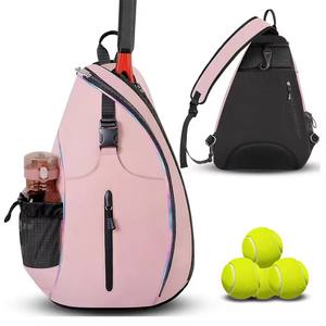 Tenis funcional deportes raqueta bandolera cabeza tenis playa cuero CarryingTennis bolsa <span class=keywords><strong>mochila</strong></span> Sling <span class=keywords><strong>mochila</strong></span> para hombres mujeres - Product Image 1