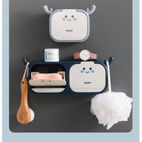 Boîte à savon de salle de bain avec crochet mural récipient à savon de cuisine accessoires pour la maison garder au sec porte-savon