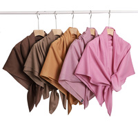 Hijab carré de luxe 110x110 en voile de Bali haute densité, couleur unie, pour femmes musulmanes, usage quotidien